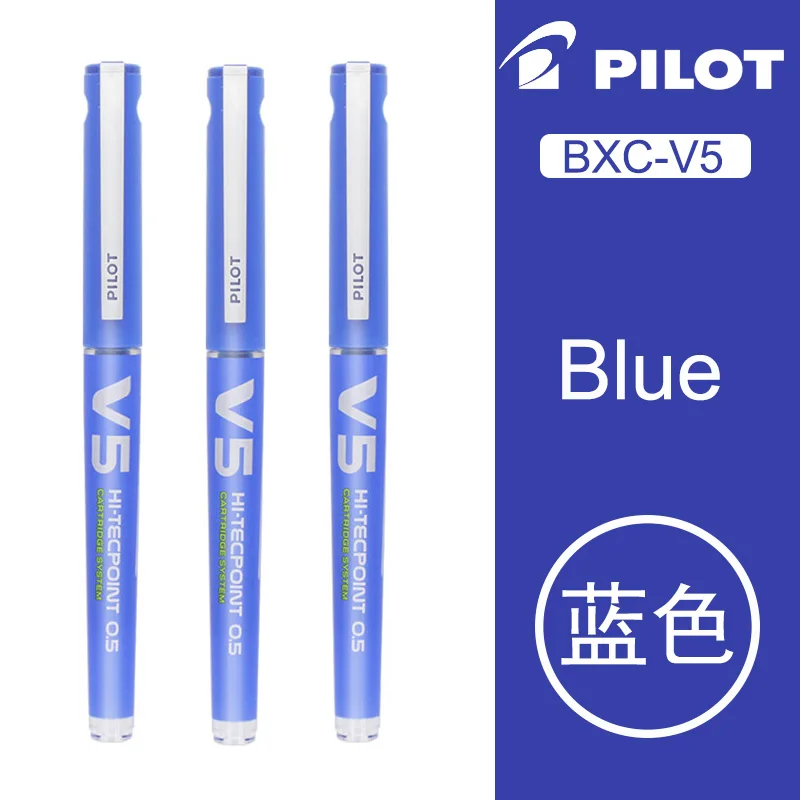 Пилот BXC-V5/V7 прямая жидкая гелевая ручка Сменные чернила способные водные шариковые указки обновление V5/V7 иглы подписи - Цвет: V5 3pcs L