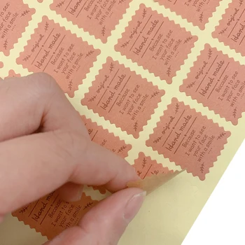 

100Pcs/lot Kawaii Handmade Stamp Shape DIY Multifunction Seal Sticker Gift Packaging Label Scrapbooking