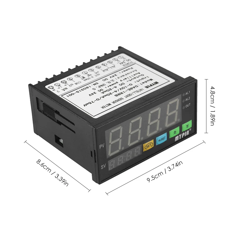 

Hot Multi-functional DC 24V Digital LED Display Sensor Meter with 2 Relay Alarm Output and 0~10V/4~20mA/0~75mV Input