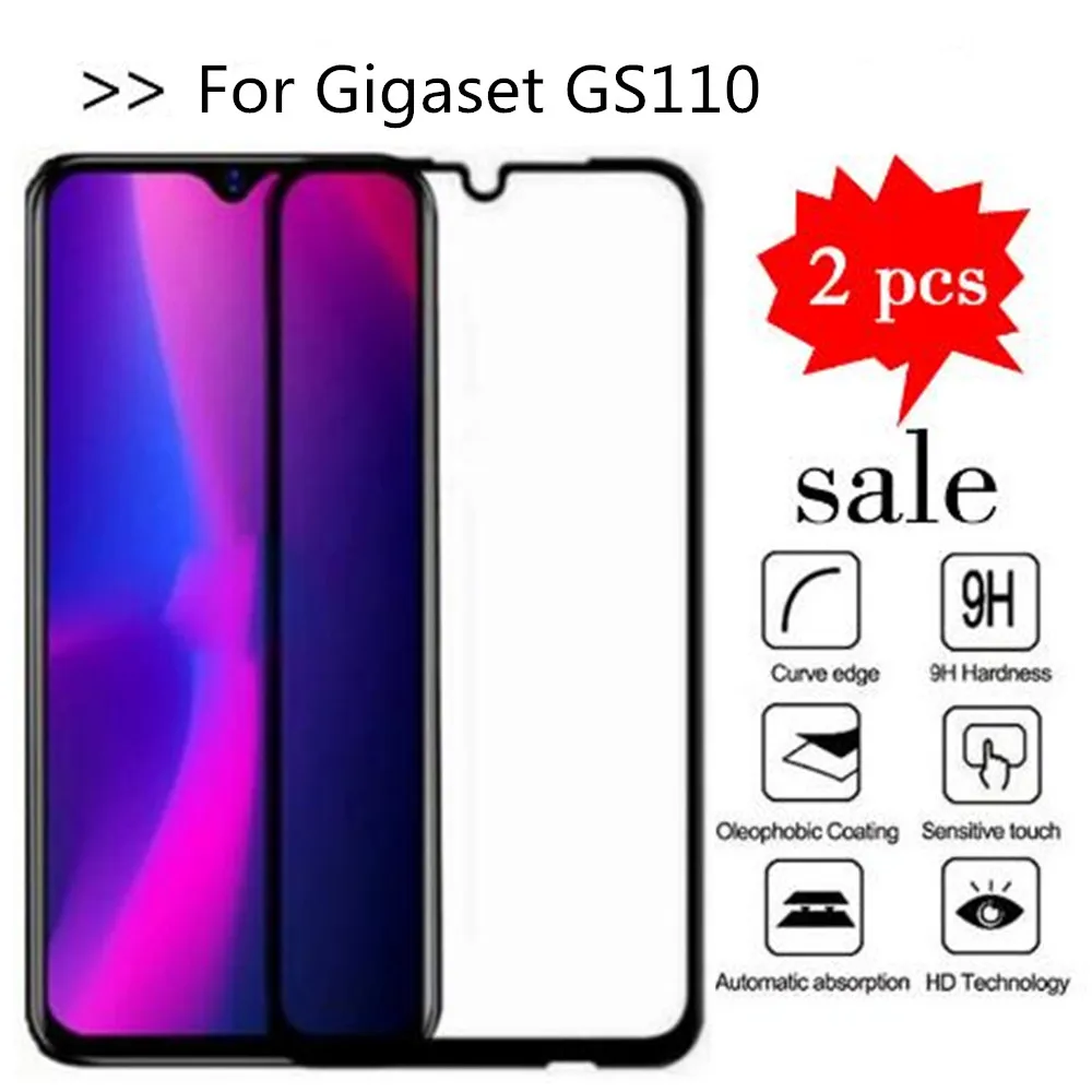 Закаленное стекло 9H 2.5D для Gigaset GS110 полноэкранная Защитная пленка защита экрана |