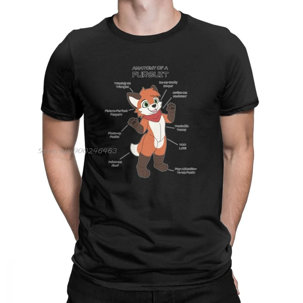 Футболка Fursuit мужская с рисунком анатомии креативная хлопковая рубашка принтом
