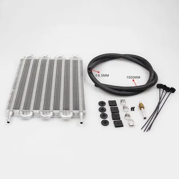 

Car Oil Cooler Aluminum Radiator Auto Transmission Oil Cooler Auto-Manual Engine Radiator Converter Cooling System Kit Universal