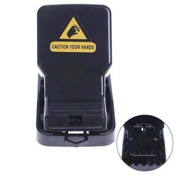 

1pc Reusable Practical Black Plastic Mice Trap Creative Rat Killer Mice Catching Catcher