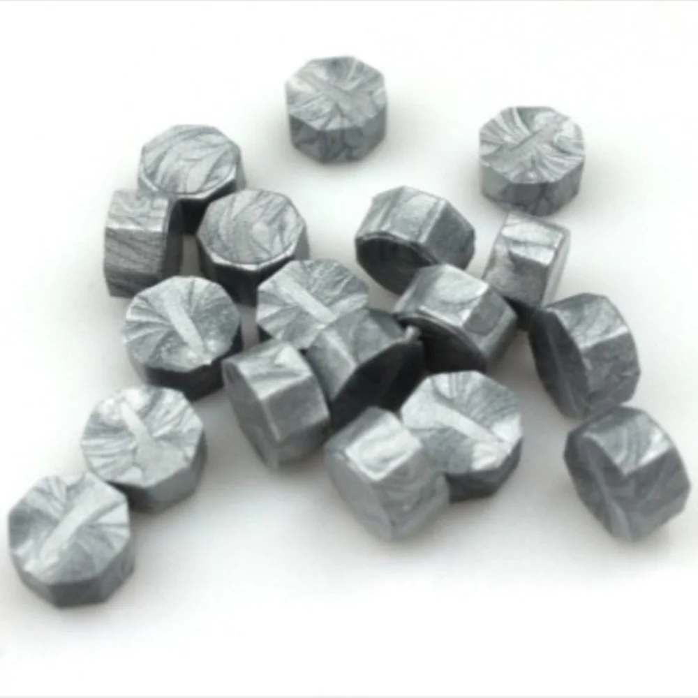 Silver Огненная краска уплотнение воск маленькая сумка восьмиугольная огненная краска восковая печать воск 30 цветов около 100 шт 35 г огненная краска уплотнение - Цвет: Silver