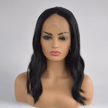 Парики из искусственных волос без шапочки-основы короткий волнистые черный/белый парик для косплея вечерние парики