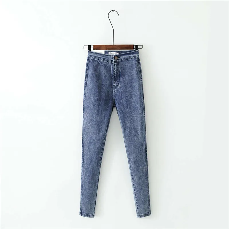 Женские обтягивающие джинсы для осени, брюки с высокой талией, длинные женские повседневные Стрейчевые джинсы-карандаш, женские весенние брюки, брюки - Цвет: snow