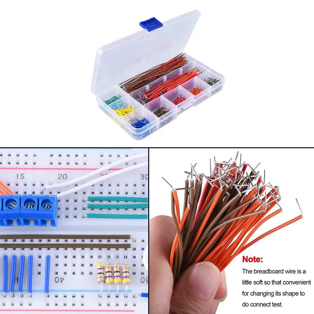 560 шт. перемычки наборы 14 длин макетные линии печатной платы Джемперы U образный кабель провода Комплект для печатной платы хлеб платы Arduino