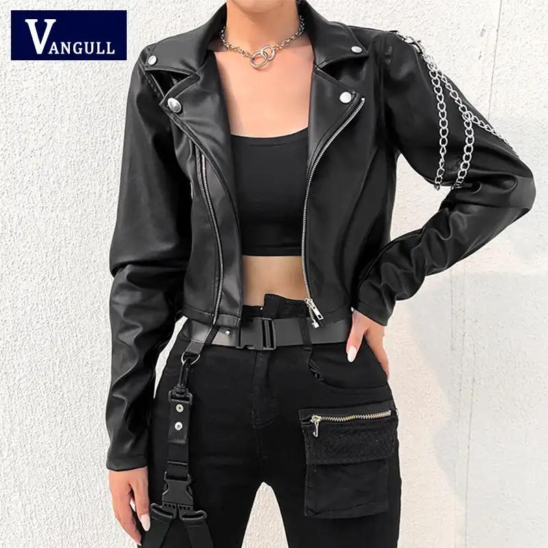 short cropped leather jackets