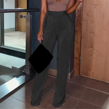 

Women Pants Casual Trousers Gift Summer High Waist Wrap Hip Stretch Sexy Stylish Long Flared Travel Charming