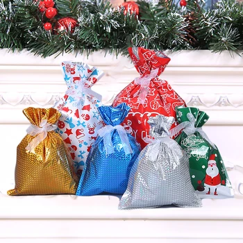 

30pcs Christmas Ribbon Gift Bags Party Candy Favors Present Wrapping Storage