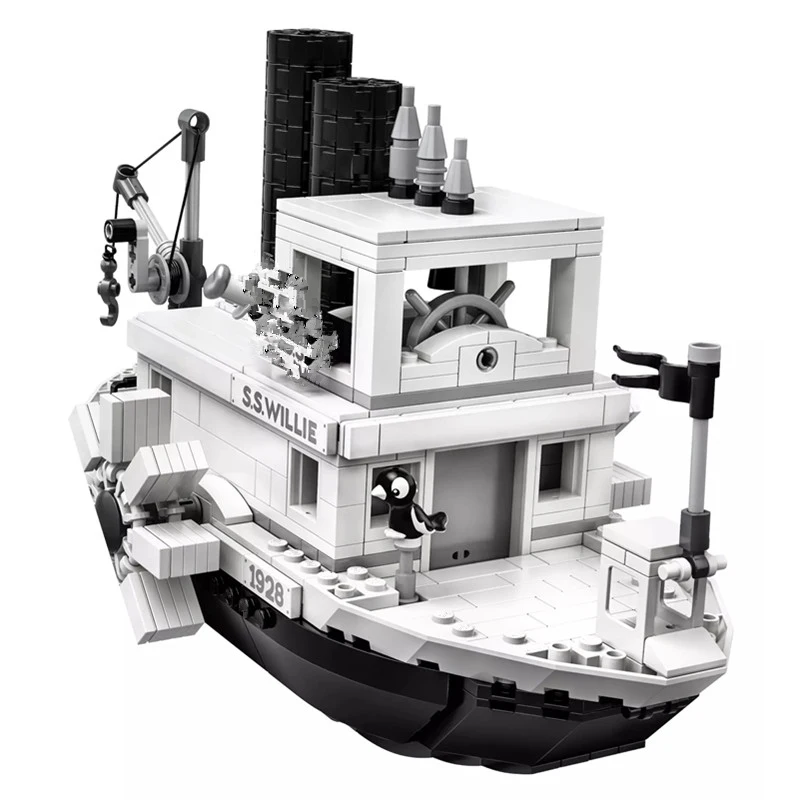 Новые идеи совместимы с legoings Steamboat Willie Movie Fit 21317 фигурки строительные блоки