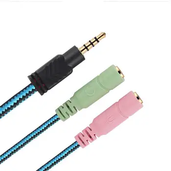 

3.5mm Jack Cable Headset Adapter Y Splitter Audio 2 Female to 1 Male One Earphone Headphone for Iphone Ipod Ipad Samsung TSLM1