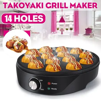 

Takoyaki Maker Easy and Simple Operation Electric Takoyaki Octopus Ball Pan 18 Slots Baking Tools Kitchen Supplies
