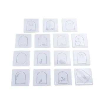 

Handmade Acrylic Frame Pendant Silicone Resin Molds Jewelry Making Tools