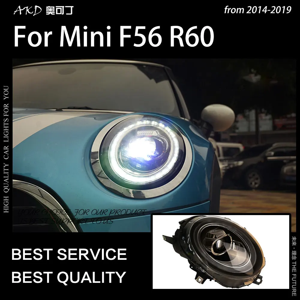 AKD Стайлинг автомобиля для мини F56 фары 2014-2019 F54 F55 F57 R60 светодиодные DRL Передняя