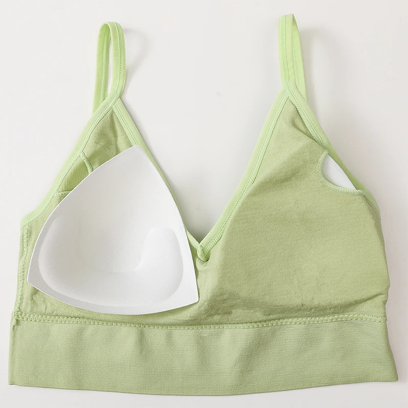 Women lingerie bra Women tube tops Crop Top Seamless Tube Top Underwear Low Back Bra Sports Fitness Streetwear Tank Bandeau Lingerie Removable Pad
