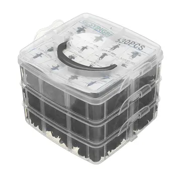 

645 Pcs/set Universal Boxed Mixed Car Fastener With Clip Tool Door Trim Car Bumper Rivet Fixer Hood Fender Fixing Clip
