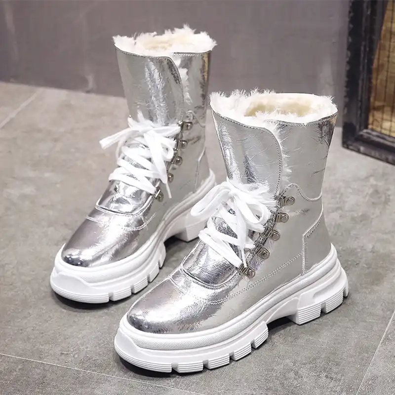 silver suede boots