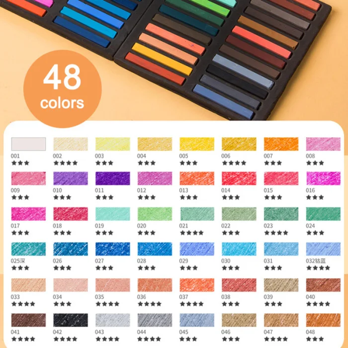 12 24 36 48 cores pastel macio