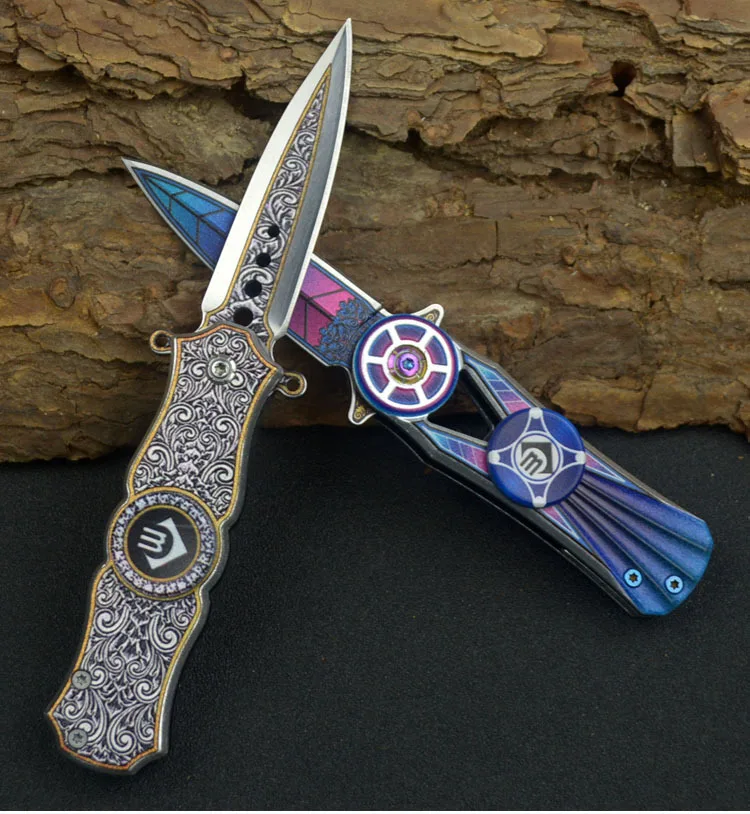 

Folding knife Camping Knife Outdoor Survive Knife Mini Stainless Fingertip Survive Stainless Steel Fingertip Gyro