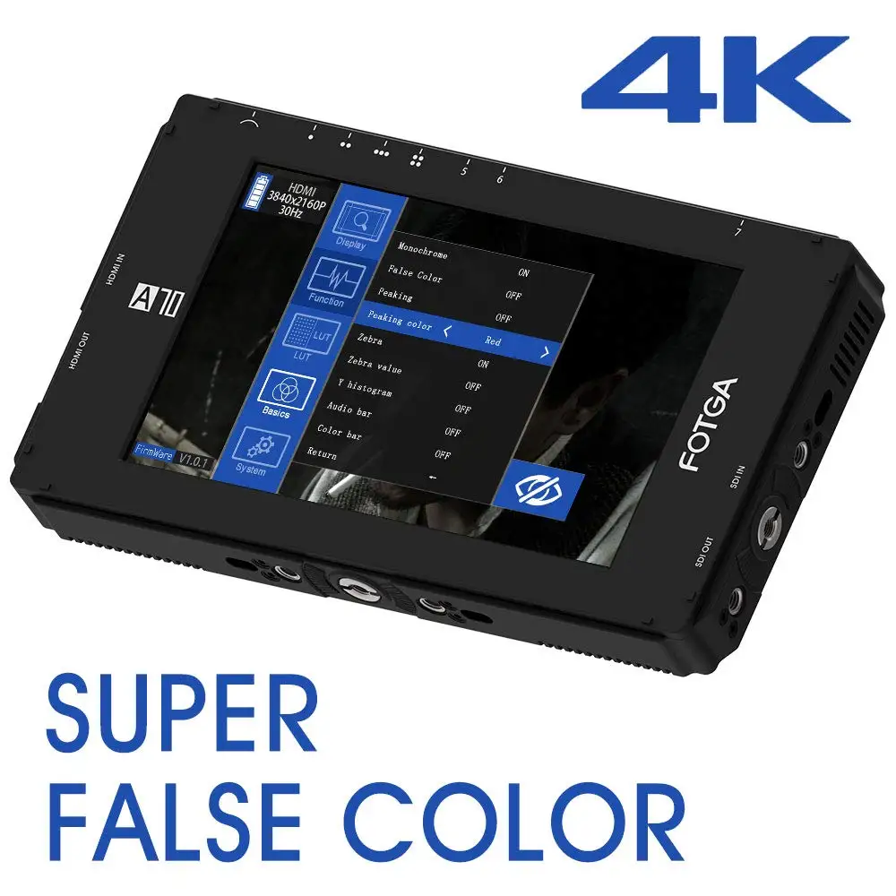 

Fotga DP500IIIS A70 7 Inch FHD IPS Video On-Camera Field Monitor Support 4K HDMI Input/Output Dual NP-F Battery Power