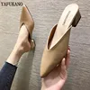 2022 New Summer Slippers Slip On 5 CM Square heel Shoes High heels Women Pumps Slides Sandals ► Photo 3/5