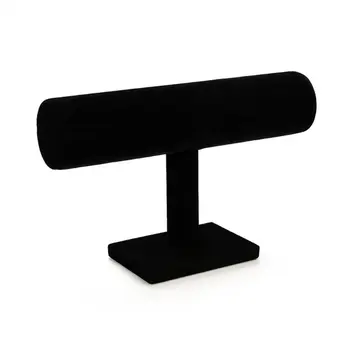 

Black Suede T-Bar Jewelry Display Stands Bracelet Necklace Rack Organizer Holder