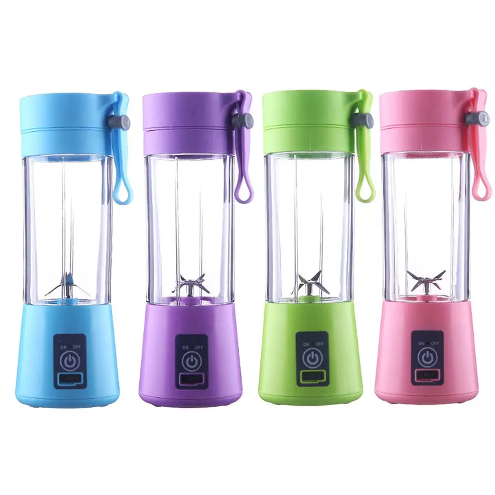 

Portable Mini Charging Juice Cup With 4 Blades Multifunctional Juicer Household Electric Juicer With English Package Dropship