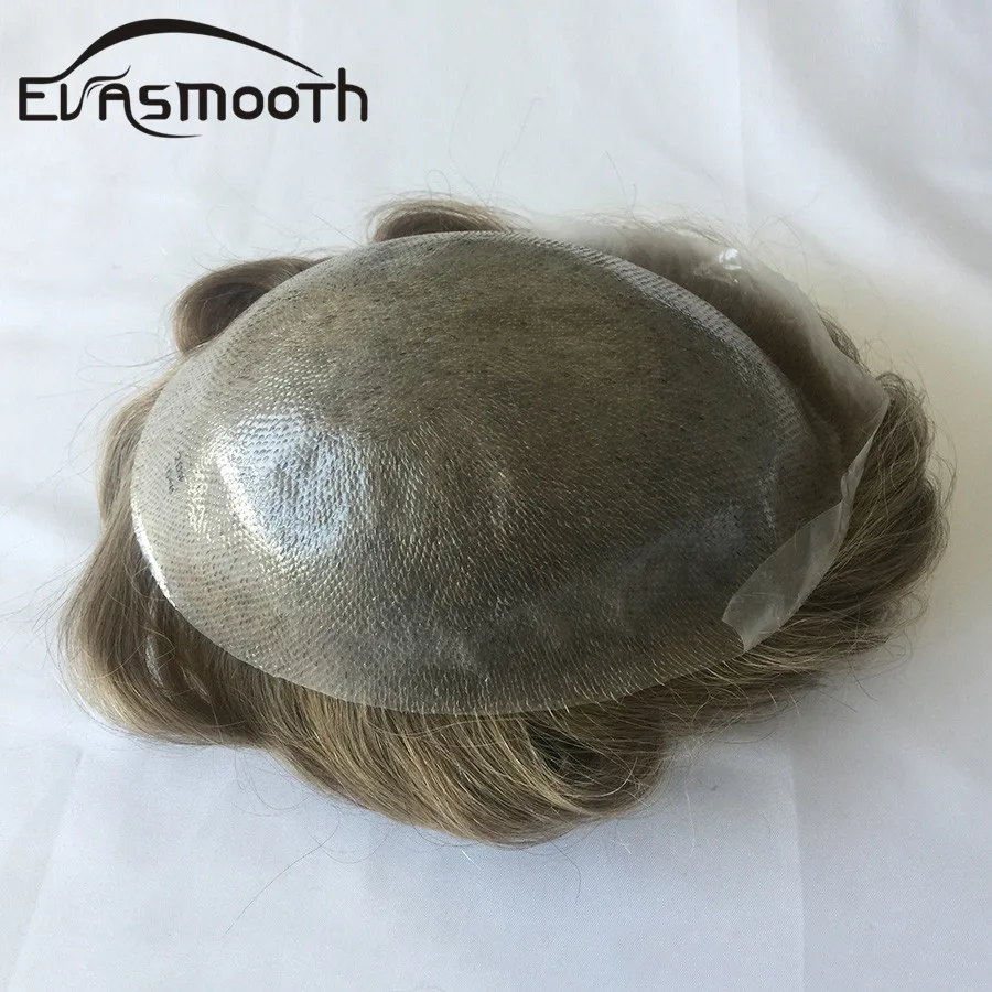 Male Wig Hair-Replacement-System Human-Hair Natural-Hairline Men Toupee Pu-Base Thin-Skin
