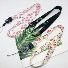 Милый мультяшный брелок, ремешок на шею, ремешки для ключей, ID карты, проездной, для спортзала, мобильного телефона, USB, держатель для бейджа, сделай сам, висячая веревка, слинг