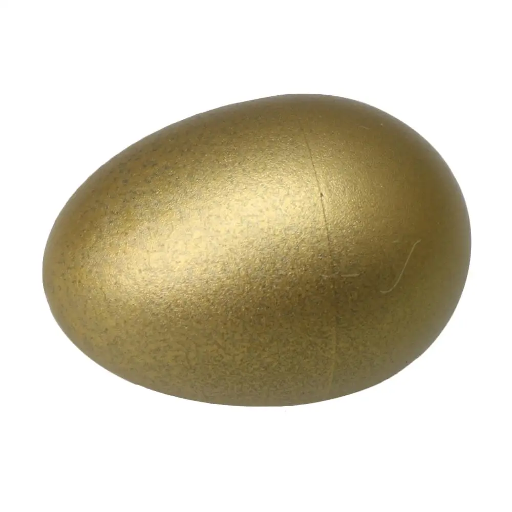 Yibuy 2 шт Золотые пластиковые яйца maraca музыкальные игрушки Orff распыления части