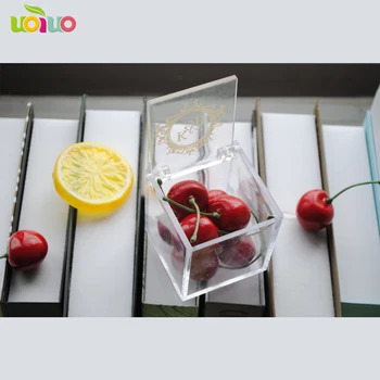 

hot sell custom logo Transparent Can Open Favor Boxes Baby Shower favor souvenirs Square Wedding Candy Box Clear Gift Box