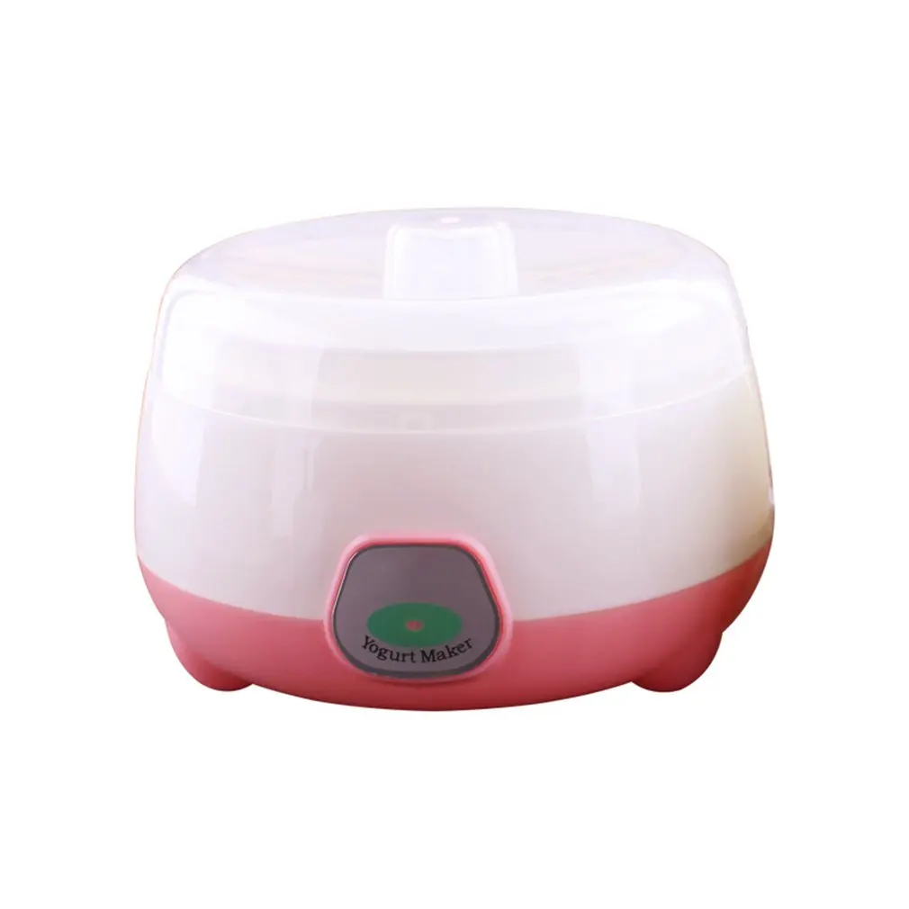220V Электрический автоматический изготовитель йогурта Мини Портативный Аппарат для приготовления йогурта пластиковый контейнер кухонный прибор - Цвет: Розовый