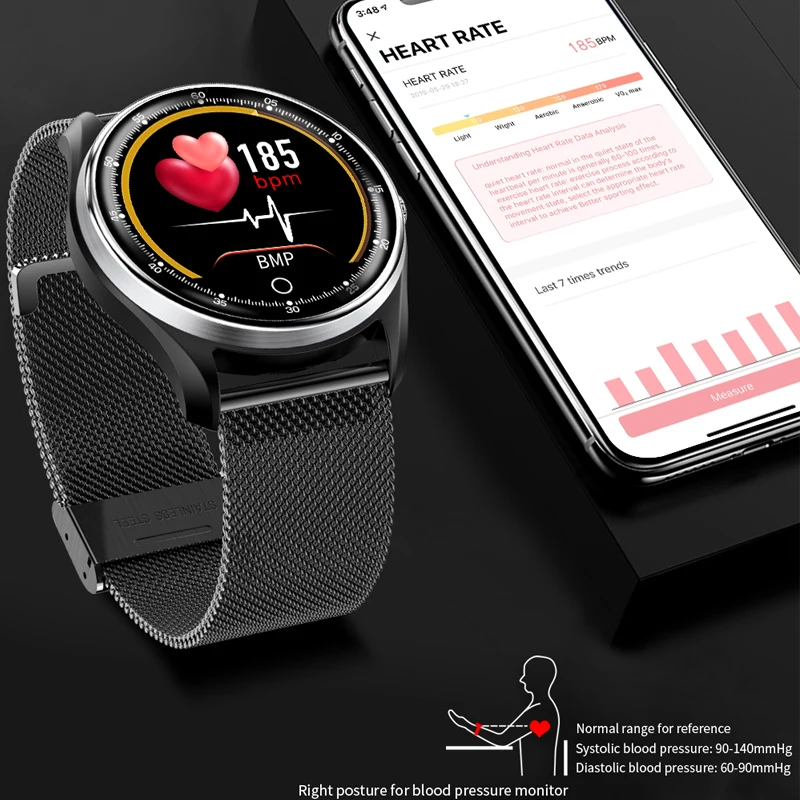 

MX9 Smart Watch Blood Pressure ECG + PPG IP67 Waterproof Heart Rate Blood Pressure Monitor Multi-languages Smartwatch For Men