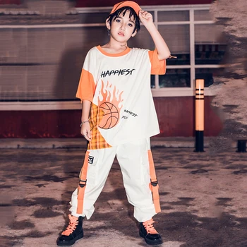 

Boys Hip Hop Dance Clothing Streetwear Basketball T-Shirt Kids Top Pant Suit Costume Sport Drum Performance Children Hip Hop 349
