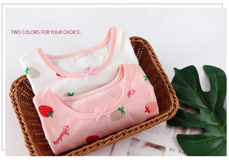 Новая летняя детская одежда для сна Хлопковое платье с короткими рукавами для девочек модная пижама с принтом Милая одежда для сна для девочек starwberry