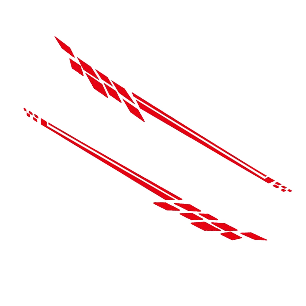 2Pcs Car Side Body Vinyl Decal Sticker Racing Sports Stripe Graphics