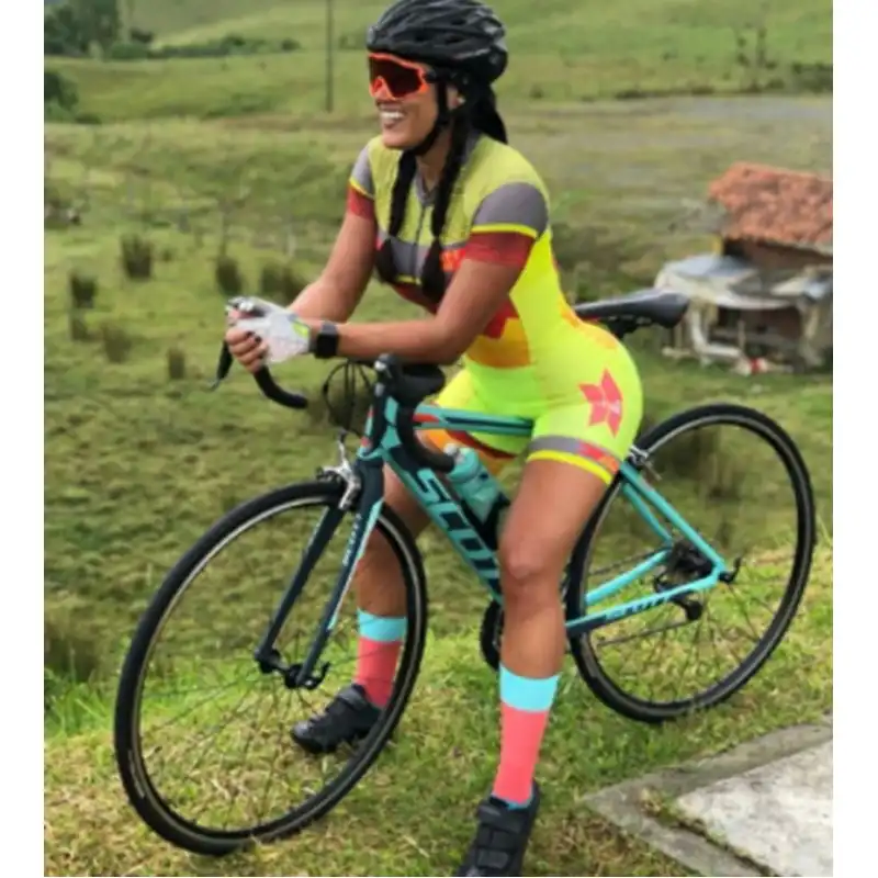Kaffit女性のトライアスロン半袖ジャージセットskinsuitマイヨropa Ciclismo自転車服バイク服ジャンプスーツ サイクリングセット Aliexpress
