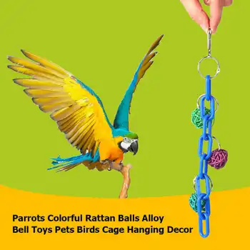 

2020 Newest Hot The Cage Bird Parrot Toy Swing Hanging Alloy Chain For Pet Parrot Toys Free Shipping