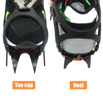12 Teeth Professional Crampons Outdoor Rock Climbing Ice Fishing Snow Skid Shoes Cover Mountaineering Skid