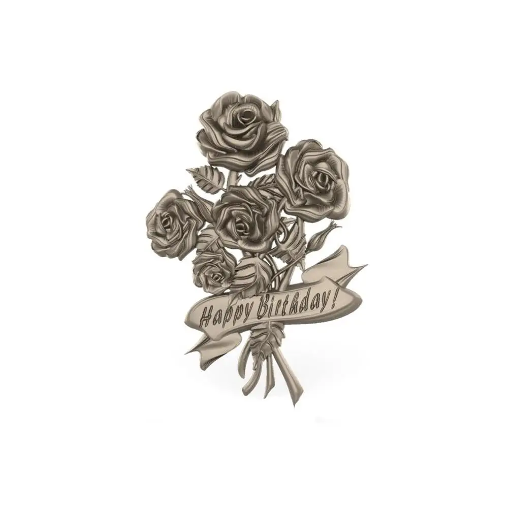 3D models STL Rose happy birthday