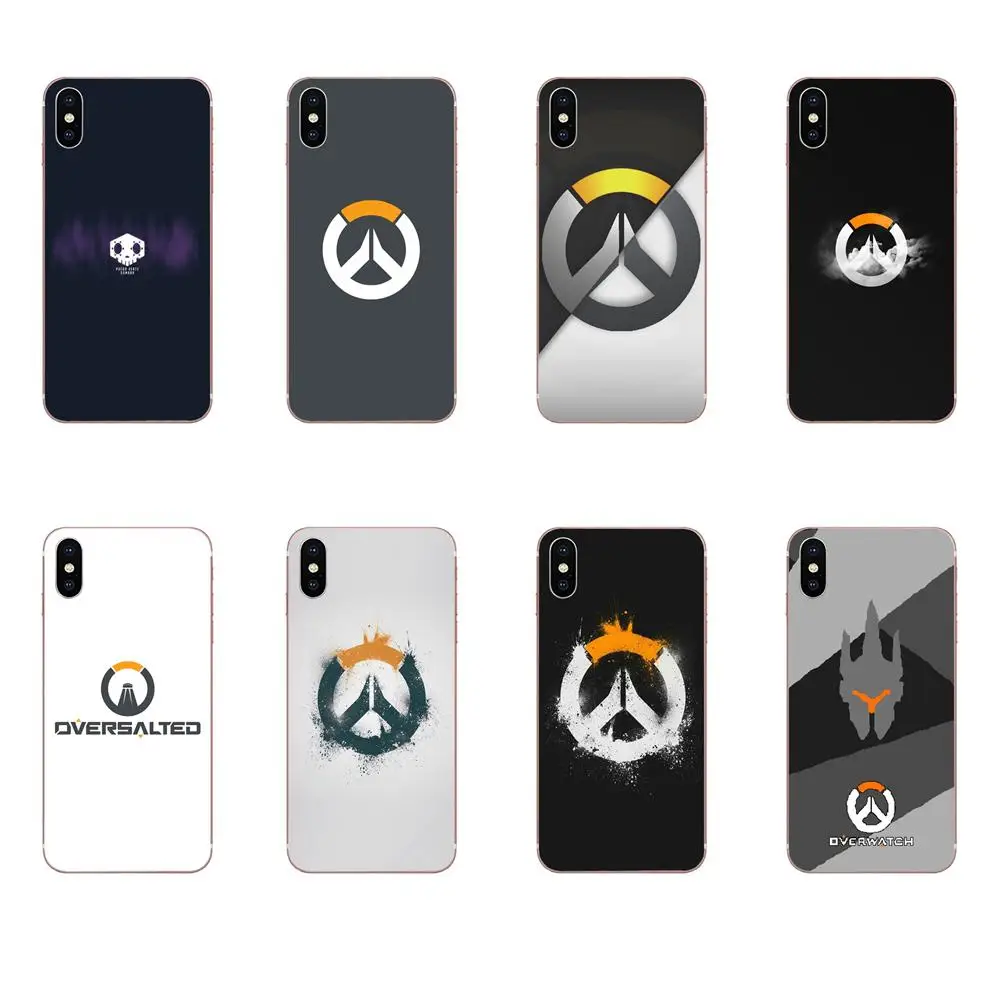 Jeu Overwatchs логотип для печати рисунка ТПУ Galaxy J1 J2 J3 J330 J4 J5 J6 J7 J730 J8 2015 2016 2017 2018 mini