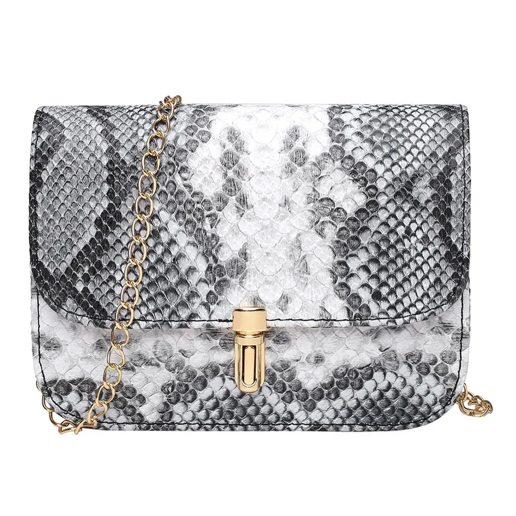 snakeskin tote shoulder bag