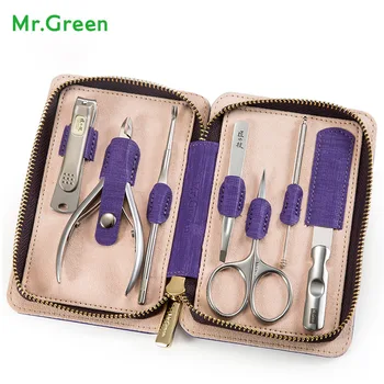 

MR.GREEN Stainless steel peeling plier set finger cut ershao finger file tweezer eyebrow scissors gel nail kit nail polish set