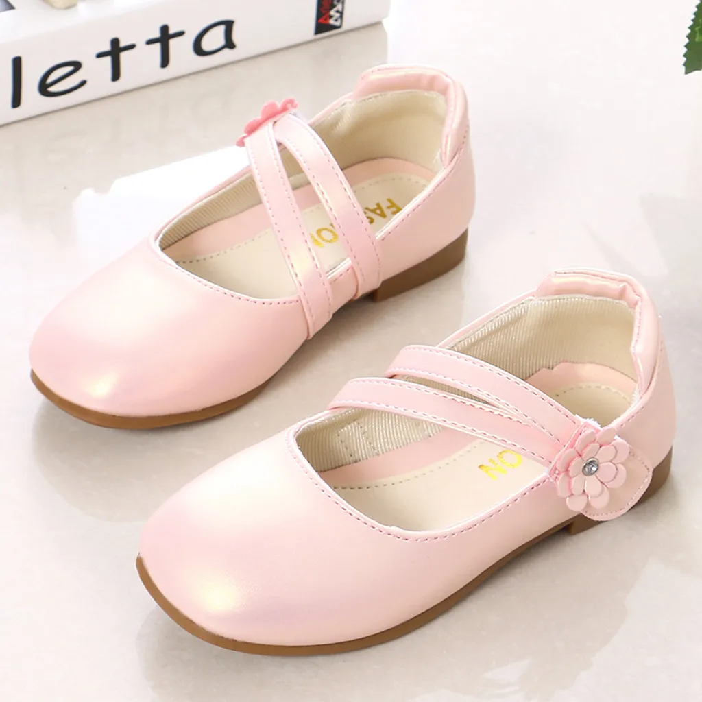 Flower sandals baby girls baby summer Toddler Kids Baby Girls Flower Leather Single Princess Party Shoes Sandals girls shoes