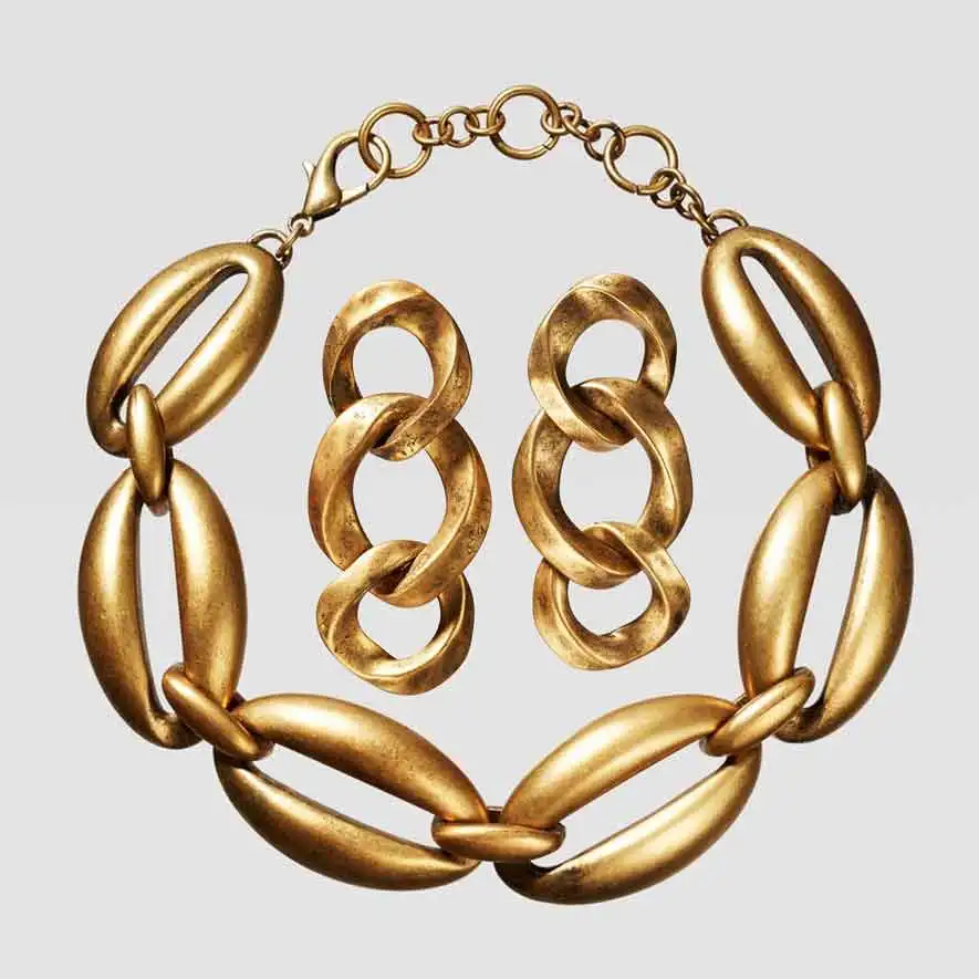 Best lady ZA ожерелье серьги наборы для девочек милые подарки Boho Золото Цвет для женщин Свадебная вечеринка ручной работы высокое качество комплект ювелирных изделий - Окраска металла: 11