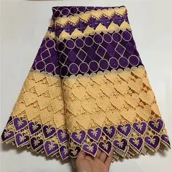 

African Guipure Lace Fabric High Quality Velvet Embroidery Nigerian French Cord Lace Swiss Voile Lace in Switzerland Wedding R-3