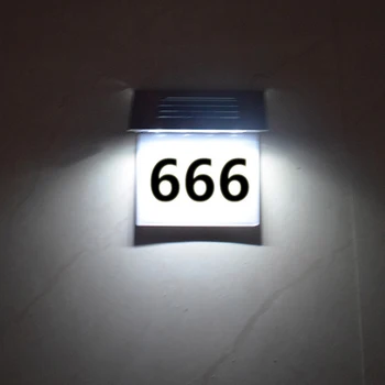 

Solar LED Wall Light Number Porch Light for House Number Board Stainless Outdoor Backlight Waterproof Mili Board Solar Powered