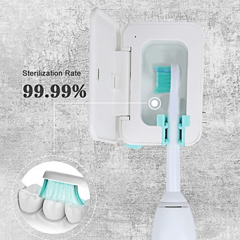 

Wall Mounted Toothbrush Holder UVC-LED Automatic Toothpaste Extrusion Squeezer Portable Ultraviolet Disinfection Box