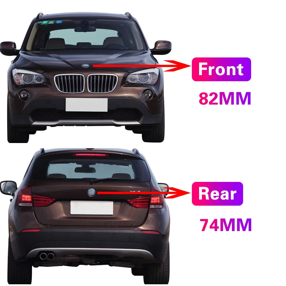 

1Pcs 74mm 1Pcs 82mm Car Accessories Emblem Front Rear Hood Bonnet Trunk 51148132375 For BMW X3 X5 X6 E46 E39 E38 E90 E60 Z3 Z4